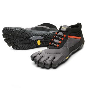 Vibram V-Trek Insulated Black/Grey/Red Mens Trail Shoes | India-271645